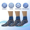 thumbnail image 4 of EMEM Apparel Women's Ladies Lace Anklet Ankle Quarter Socks Stockings with Ruffle Royal Blue 9-11, 4 of 5