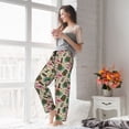 thumbnail image 4 of JUNZAN Tropical Mask Flamingo Women's Pajama Pants Drawstring Comfy Sleep Bottoms with Pockets, 4 of 5