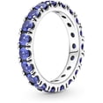 thumbnail image 1 of Anillo Pandora En Plata De Ley Eternity Brillante Azul 190050C02 | Talle 48 | Joyería De Lujo Para Mujer | Ideal Para Regalo Elegante | Compatible Con Charms Pandora, 1 of 5