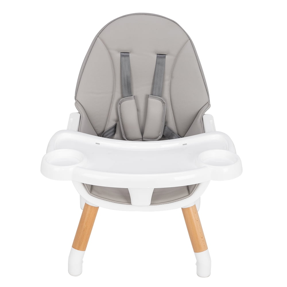 Children's High Dining Chair Detachable TwoInOne Table And Chair Gray