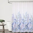 thumbnail image 2 of (3 pack) Ruvanti Shower Curtains 72x72 inch Polyester Cotton Blend, Bathroom Shower Curtain Blue & Purple Floral. Fabric Shower Curtain, Washable, Decorative with 12 Curtain Hooks, 2 of 8