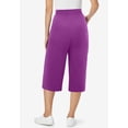 thumbnail image 3 of Woman Within Plus Size Petite Elastic-Waist Pull-On Knit Pocket Capri Pants, 3 of 6