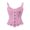 Pink, variant on Halloween Under $ 30 Shapers Women Overbust Waist-Shaper Top Bow Detail Front Buttons Waist Shaper Gift Pink Shapers