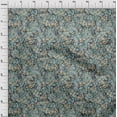 thumbnail image 4 of oneOone Cotton Poplin Twill Turquoise Blue Fabric Abstract Floral Sewing Fabric By The Yard Printed Diy Clothing Sewing Supplies 56 Inch Wide, 4 of 5