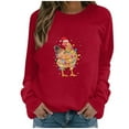thumbnail image 1 of Hauts pour Femmes Manches Longues Noël Automne Col Rond Hauts Manches Longues Blouse Imprimée Régulière Sweashirts Manches Longues Hauts pour Femmes Blouses Manches Longues pour Femmes, 1 of 7