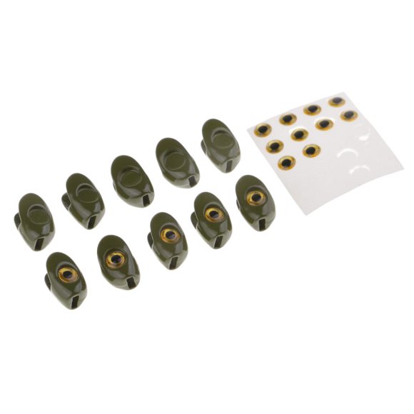 Maoww 10pcs Fish Skull Skulpin Bunny Streamers Green - Pattern Fly Sculpin Tying