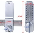 thumbnail image 6 of MUTEX Combination Door Lock MX250 Mechanical Keyless Surface Mount Deadbolt - Satin Chrome, 6 of 7