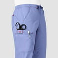 thumbnail image 5 of Wink WonderFLEX Grace - Women's Flare Leg Cargo Scrub Pant, Ceil Blue, 5X, 5 of 7