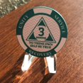thumbnail image 4 of 3 Month AA Chip Third Step Prayer on Back 90 Day Sobriety Chip Monthly AA Coins, 4 of 4