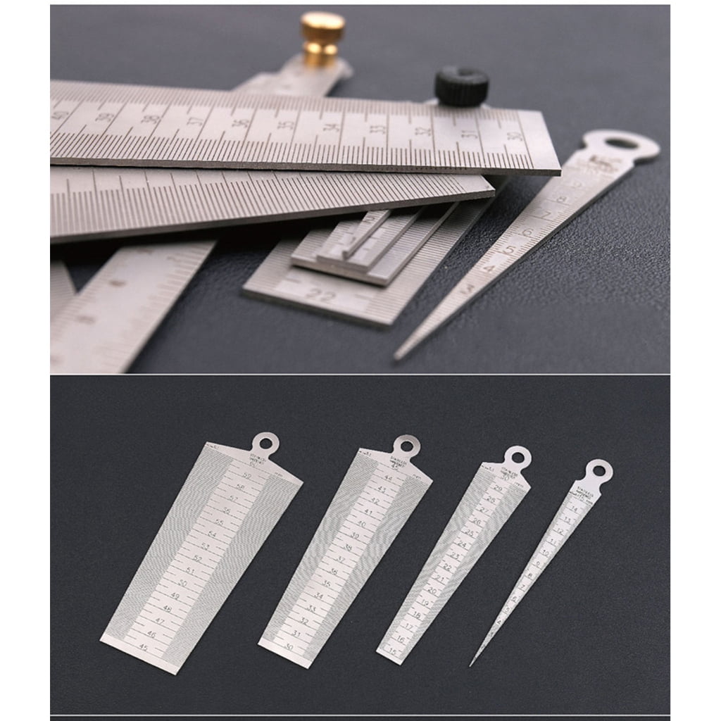 Geemin Wedge Feeler Gauge Clearance Ruler Taper Gauge Aperture Ruler Measure Tools