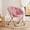 Leather pink, variant on Folding Saucer Chair - Padded Moon Chair with Metal Frame, Soft Comfy Lounge Chair for Bedroom, Dorm, Apartment, Garden & Indoor Outdoor Use