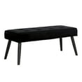 thumbnail image 5 of WestinTrends Velvet Tufted Bedroom Bench for Living Room & Entryway Furniture, Black, 5 of 9
