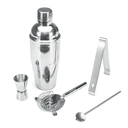 5 Piece 550ML Stainless Steel Cocktail Shaker Mixer Bar Tool Set Martini Maker Pro (Best Martini Shaker Set)