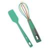 Tasty Mini Spatula and Whisk Baking Gadgets Set, Safe for Non-Stick Surfaces, Green