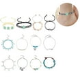thumbnail image 3 of 16PCS Women Anklet Set Bohemian Shell Beaded Ankle Charm Bracelet Ankle Bracelet, 3 of 10