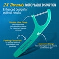thumbnail image 3 of GuruNanda Dual Slickers Floss Picks - Double-Threaded Dyneema Dental Floss with Foldable Toothpick - Unflavored- 150 Ct, 3 of 9