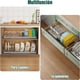 thumbnail image 3 of Organizador de Sartenes y Ollas Corredero Porta Sartenes de Cocina Acero inoxidable 9 Compartimentos Ajustables Estante Tapas de Ollas Cajon Gris 2 paquetes, 3 of 15