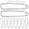 thumbnail image 1 of 10pcs Brooch Findings Safety Pin Needles with Holes Multi-use Metal Pin Brooch for DIY, 1 of 5