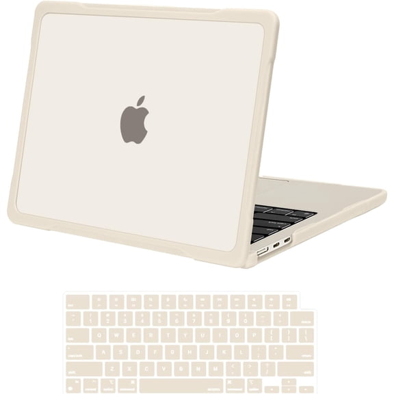 MOSISO Compatible with MacBook Air 13 inch Case M5 2026 M4 2025 M3 M2 2024-2022 A3449 A3240 A3113 A2681, 2 in 1 Kit Crack-Resistant Hard Case with Soft TPU Bumper for MacBook Air 13.6