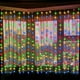 thumbnail image 4 of Cortina de luces solares de 3 m, luces navideñas de hadas con 8 modos para exteriores, Navidad, hogar, jardín, guirnalda, decoración de bodas y festivales, 4 of 5