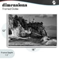 thumbnail image 4 of Stupell Industries Transitional Rising Tide at Cape White Framed Giclee Art, 18 x 12, by Rick Berk, 4 of 8