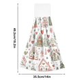 thumbnail image 6 of Yayeee Kitchen Hanging Hand Towels Set of 2 with Loop Bathroom Absorbent Tie Towel, Nordic Christmas House, 6 of 7