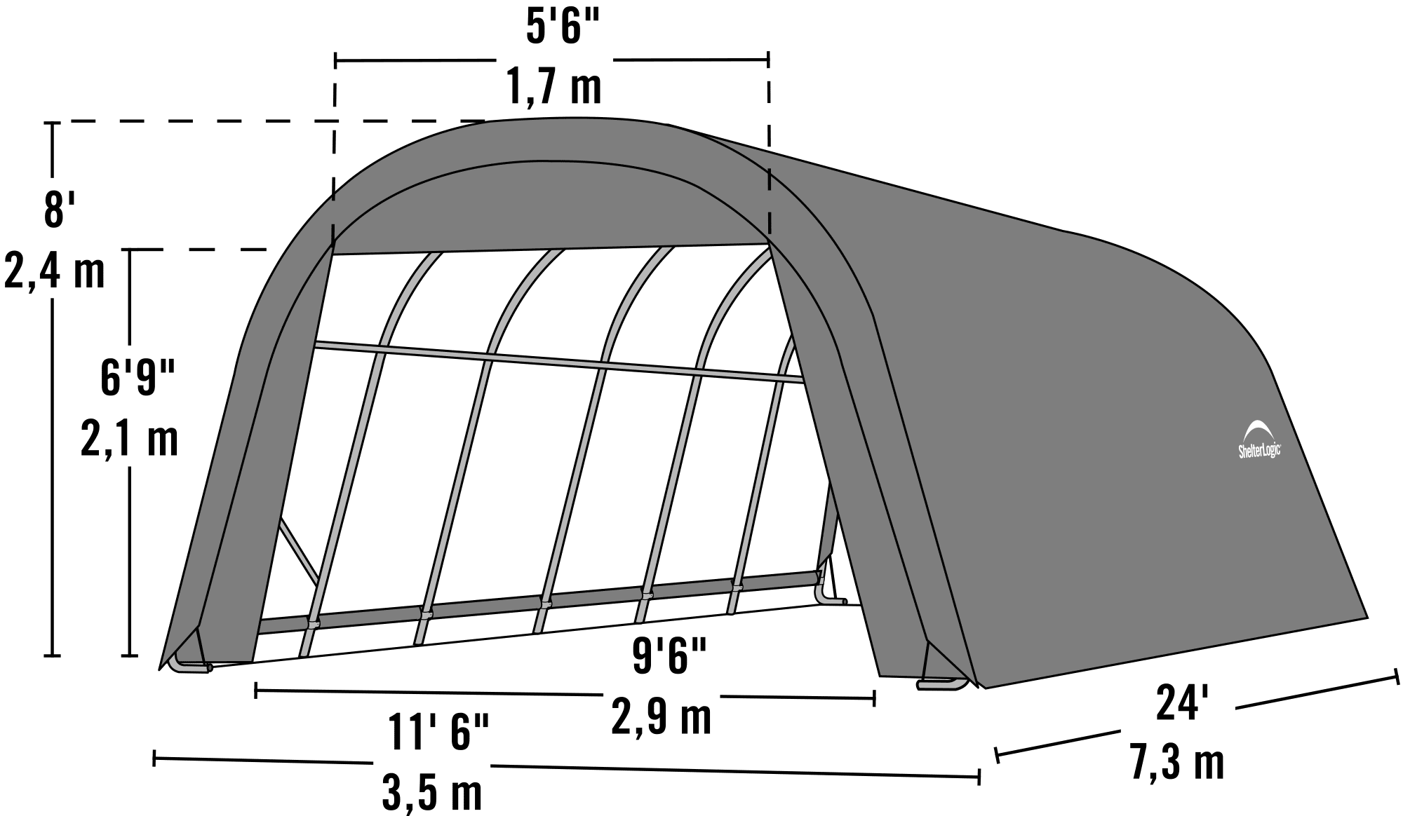 Shelterlogic round cheap style shelter