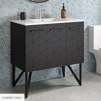 Annecy 36" Bathroom Vanity in Phantom Black - Cabinet Only