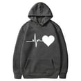 thumbnail image 4 of Olyvenn Women's Heart Graphic Oversized Hoodies Drawstring Long Sleeve Sweatshirts with Pocket Trendy Casual Pullover Tops Dark Gray S, 4 of 4