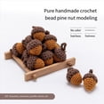 thumbnail image 4 of 30 Piezas de Bellotas de Conos de Pino de Ganchillo de Hilo Hecho una Mano para DIY, Colgante de Bolso, Accesorios de Ropa, 4 of 5