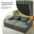 thumbnail image 6 of TUANLUO Chaise Lounge Indoor, 87" Oversized Upholstered Sectional Couch for Living Room, Corduroy 2-Seater Lounge Chair, No Assembly Required, Green, 6 of 12