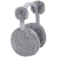 thumbnail image 3 of Amerteer Fluffy Earmuffs, Faux Fur Fluffy Earmuffs, Winter outdoor earmuffs for girls of all ages, Gray, 3 of 5