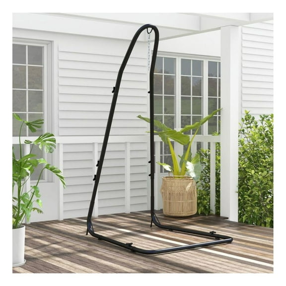Hammock Chair Stand Adjustable - Swing Chair Stand with Safety Hook, 330lbs Capacity - Indoor/Outdoor Use