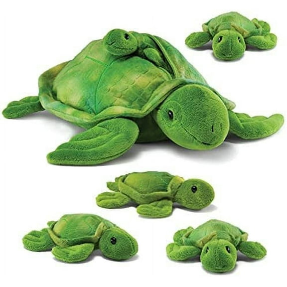 Prextex Plush Turtle with with 3 Little Plush Baby Turtles Zip in Plushies Collection Stuffed Animals Playset | Little Stuffed Animals, Plush Toys, Stuffed Animals for Babies