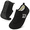 Black, variant on Barerun Women Men Wide Comfy Slippers Soft Barefoot Slip on House Shoes