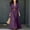 Purple, variant on Women's Collared Button Front Shirt Maxi Dress, Long Sleeve Waist Tie Belted Dress, Casual Commuter Vacation Flowy Long Dress for Summer Outfits Beige XL(XL)
