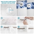 thumbnail image 4 of No Hook Shower Curtain, Monstera Leaves Shower Curtains for Bathroom with See Through Top Window, Summer Rustic Pastoral Palm Leaf Blue Waterproof & Washable Bath Curtain Stand Up Stall 36"x72", 4 of 8
