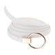 thumbnail image 4 of Cinturón de la mujer Cinturón Flaco de cinturo Elástica Ajustable de material cuero PU Simple de Moda para Mujer - , se describe Blanco Magideal Cinturón de la mujer, 4 of 7