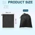thumbnail image 2 of Uxcell Travel Storage Bags with Toggle Waterproof 210D Polyester Drawstring Bag Stuff Sack Cinch Bag Black 10 x 12 Inch, 2 of 7