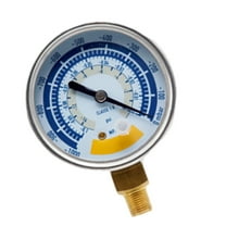 BIBABLYKE 0-14psi Vacuum Gauge Stainless Steel 1/8inch Pressure Gauge Waterproof for Vacuum Pump Accurate Air Gauge