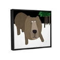 thumbnail image 3 of Stupell Industries Happy Winter Bear Paw Prints Graphic Art Jet Black Floating Framed Canvas Print Wall Art, Design by Carla Daly, 3 of 6