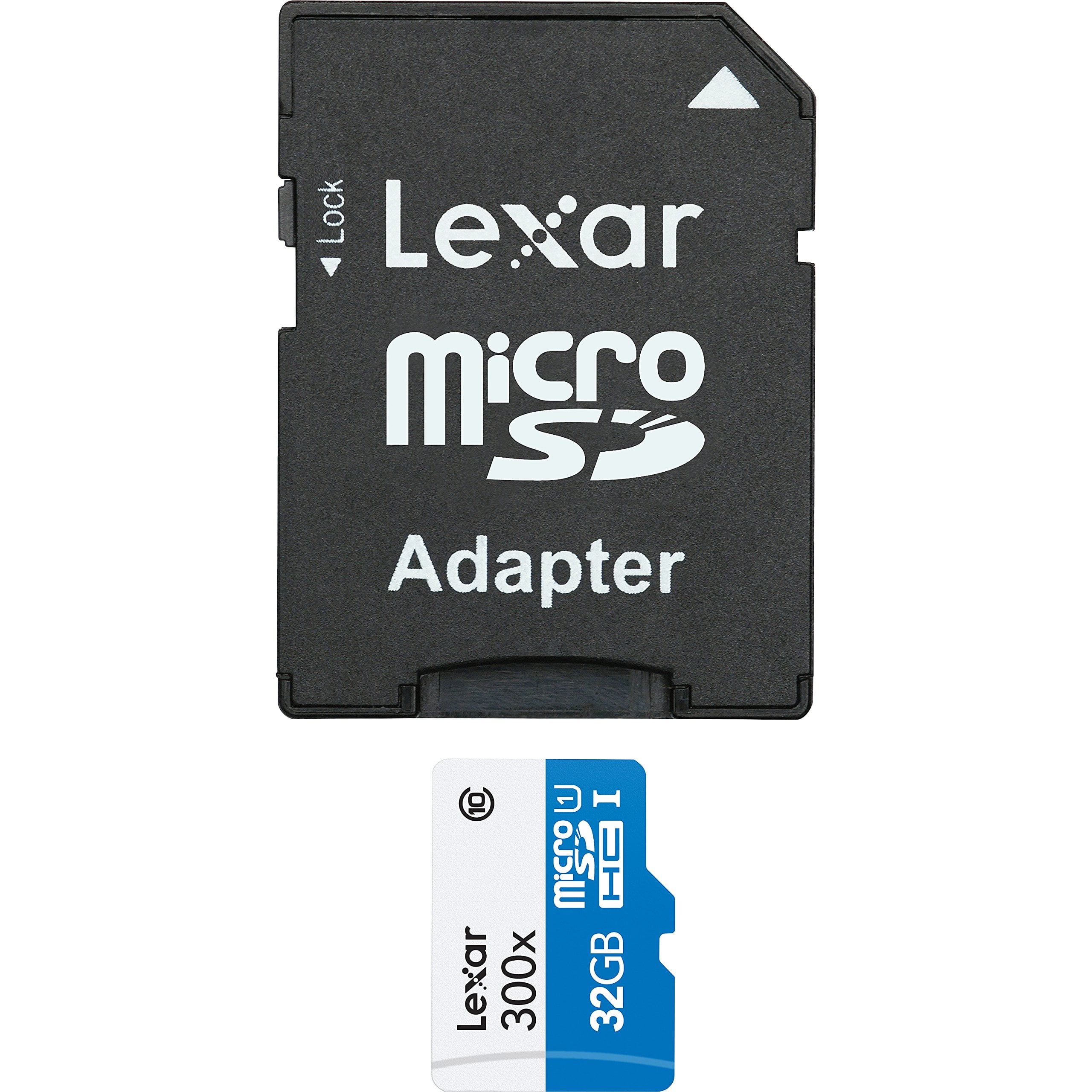 Lexar High Performance - Flash memory card (microSDHC to SD adapter included) - 32 GB - UHS Class 1 / Class10 - 300x - microSDHC