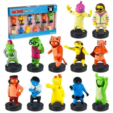 Gang Beasts Ink Stamper Pajamas 12pk Cyborg Cat Character Figure Set PMI