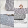 thumbnail image 3 of Bolso de mano con diamantes de imitación y cierre de cristal, utilizado para bolsos de noche en bodas y fiestas., 3 of 5
