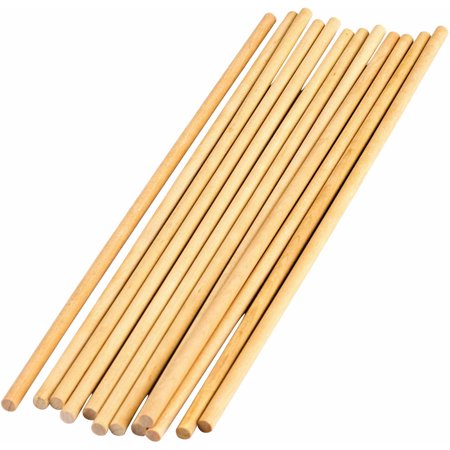UPC: 0194629068012 | Teacher Created Resources TCR20927-12 0.25 in. Stem Basics Wood Dowels – 12 Count – Pack of 12