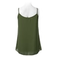 thumbnail image 3 of SSOULM INCH & FIT Women's Sleeveless Pleated Chiffon Layered Cami Tank Top Blouse with Plus Size Made in USA, 3 of 4