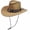 Khaki, variant on Polyester Felt Western Hat Turquoise Stone Black 56-58cm