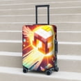 thumbnail image 2 of Lsque Geometry Dash Printed Luggage Cover, Travel Luggage Protector,Scratch and Dirt Resistant, Fits 18-32 Inch Luggage - X-Large, 2 of 9
