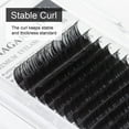 thumbnail image 3 of NAGARAKU Eyelash Extensions Individual Lashes 0.15mm J curl 7-15mm Mix Tray Classic Matte Black Natural Faux Mink 16 rows, 3 of 9