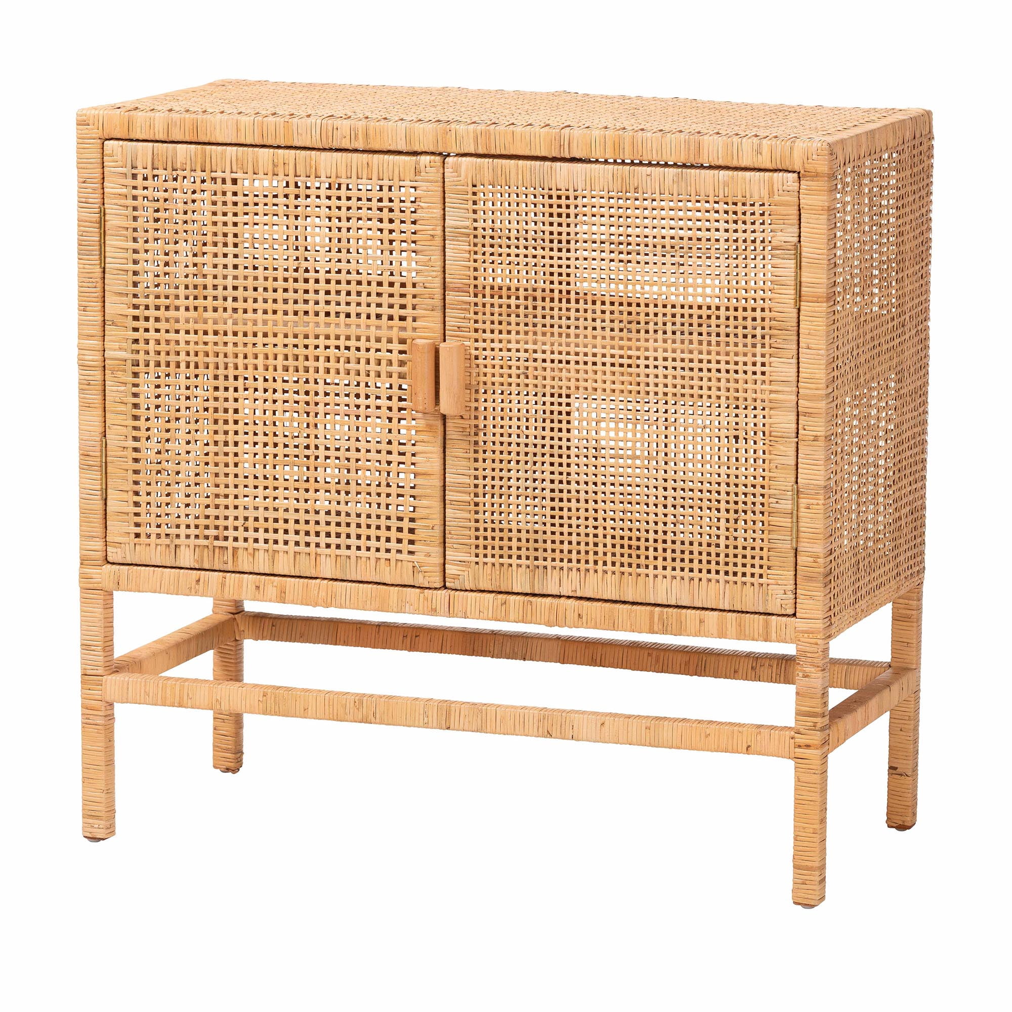 bali & pari Vivan Boho Storage Cabinet, 2-Tier, Natural Brown